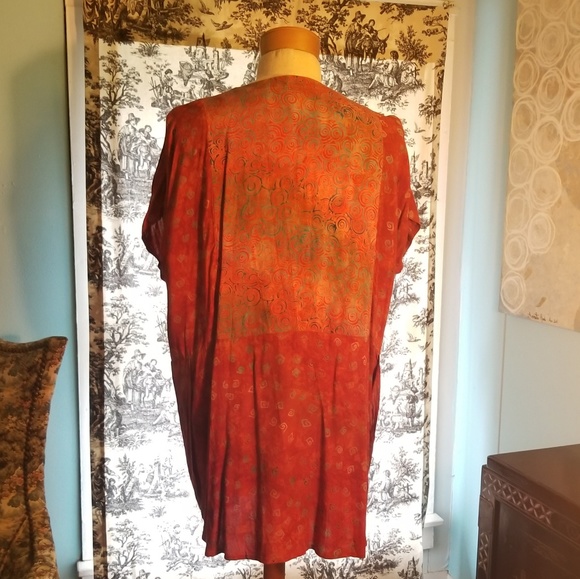 Asian frog closure tunic! Lagenlook wearable art - Picture 3 of 8